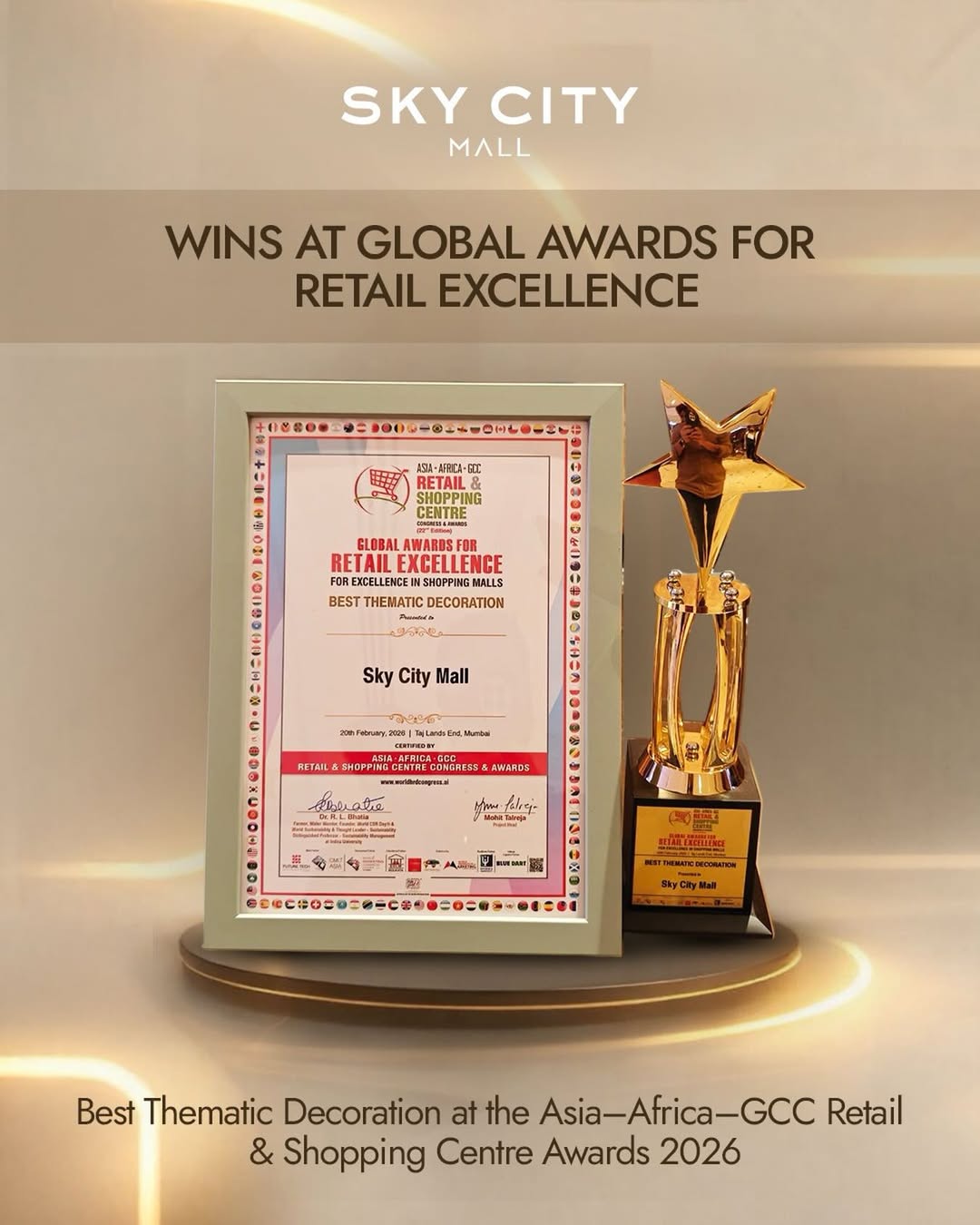 ‘Best Thematic Decoration’&nbsp;at Asia-Africa-GCC Retail & Shopping Center Awards 2026