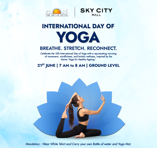 International Day of Yoga at Sky City Mall